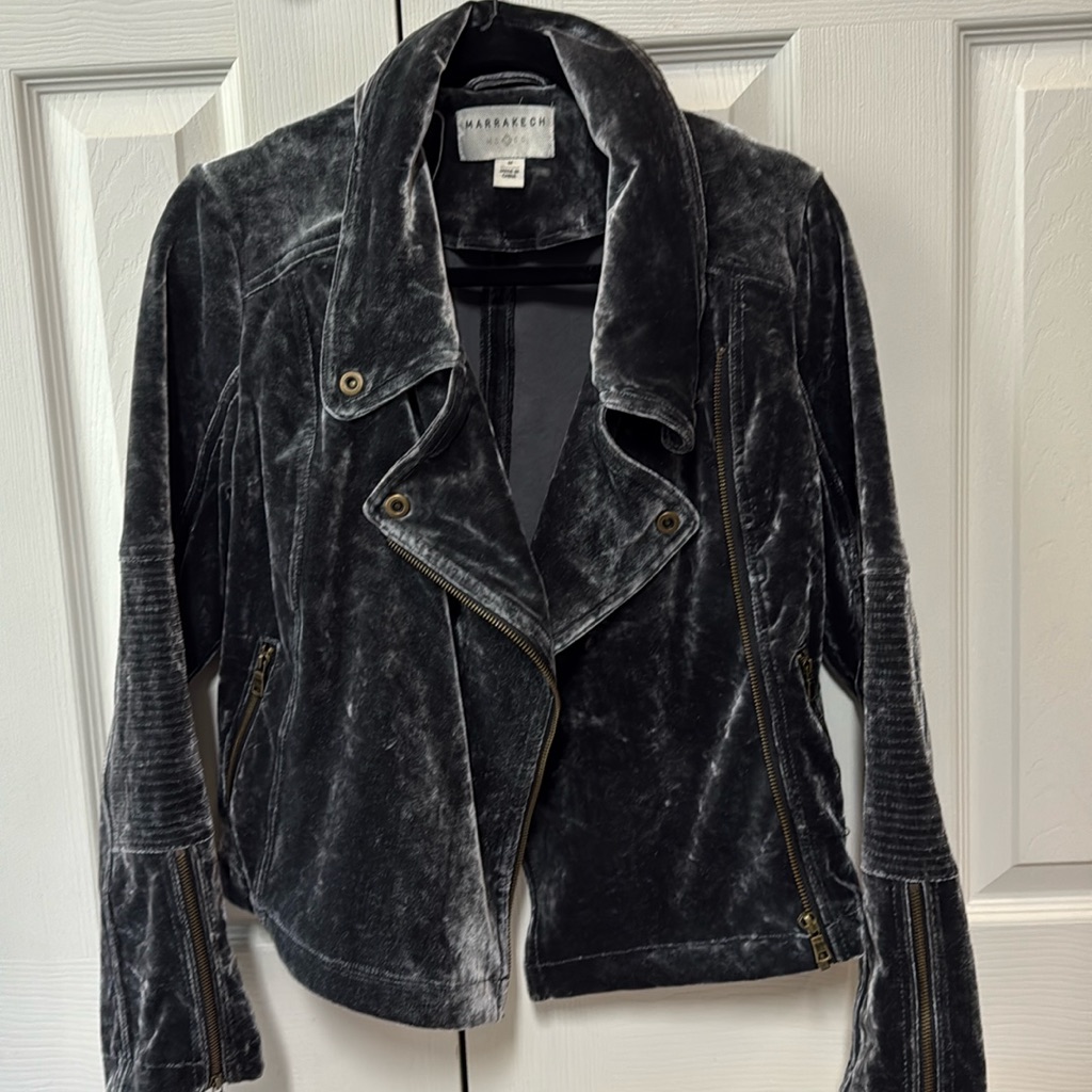 Marrakech Grey Velvet Jacket